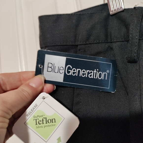 Blue Generation Mens black chino pants 42/32 NWT - Picture 7 of 7